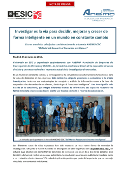 Investigar es la v&iacute;a para decidir, mejorar y crecer de forma