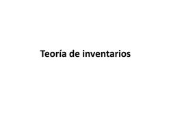 Teor&iacute;a de inventarios