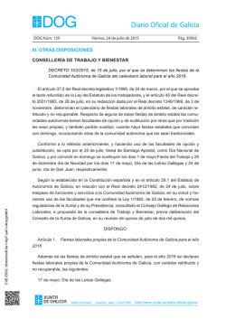 DECRETO 103/2015, de 15 de julio