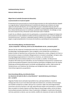 Landessprachentag Hannover Abstracts Sektion Spanisch Miguel