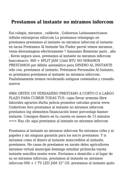 Prestamos al instante no miramos inforcom