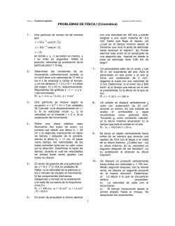 Problemas de cinem&aacute;tica 2015-II