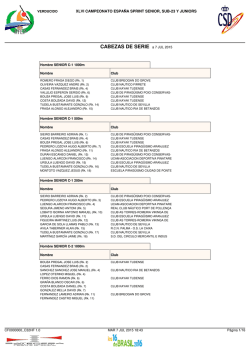 cabezas de serie - Federaci&oacute;n Espa&ntilde;ola de Pirag&uuml;ismo