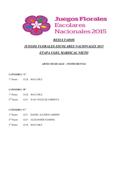 resultados florales - Ugel Mariscal Nieto