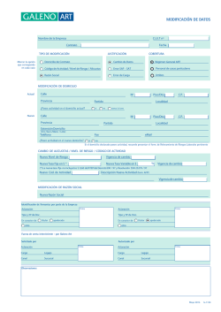 Formulario Modificaci&oacute;n de Datos