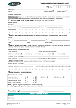 Actualizaci&oacute;n de datos