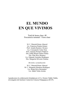 El mundo en que Vivimos