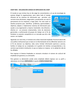 IOSEP WEB &ndash; DECLARACION JURADA DE EMPLEADOS DEL