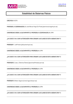 Estabilidad de Sistemas F&iacute;sicos - M&aacute;ster en Matem&aacute;tica Industrial