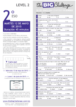 LEVEL 2 - The Big Challenge