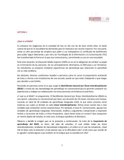 1 LECTURA 1 &iquest;Qu&eacute; es el BGAI? Si comparas las exigencias