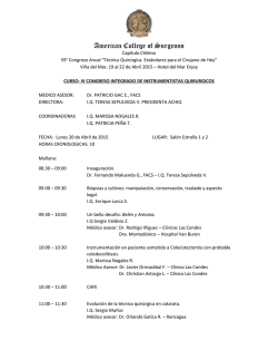 Jornada de Instrumentistas Quir&uacute;rgicos