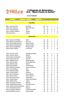 V Olimpiada de Matem&aacute;tica - I.E.E. &ldquo;Mar&iacute;a Parado de Bellido&rdquo;