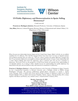 US Public Diplomacy and Democratization in Spain: Selling