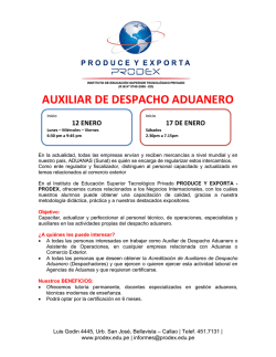 AUXILIAR DE DESPACHO ADUANERO