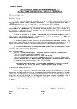 Cuestionario Scanner - Resonancia Magn&eacute;tica y Scanner