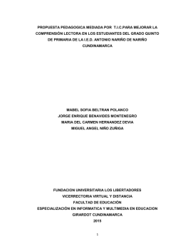 propuesta pedagogica mediada por ticpara mejorar la comprensi&oacute;n