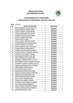 8&ordm; egb - Unidad Educativa San Francisco de As&iacute;s