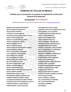 T&iacute;tulos en Tr&aacute;mite en DGP M&eacute;xico D.F. al 24Sept