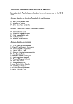 Juramento o Promesa de nuevos titulados de la Facultad Egresados