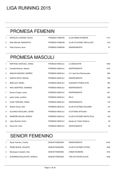 liga running 2015 promesa femenin promesa masculi senior femenino