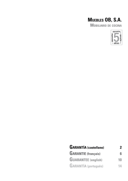 Garant&iacute;a - OB Cocinas