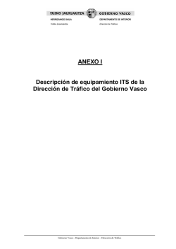 Descripci&oacute;n del equipamiento ITS