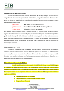 Hospitalizaci&oacute;n por Accidente de Tr&aacute;fico: Acuerdo de colaboraci&oacute;n