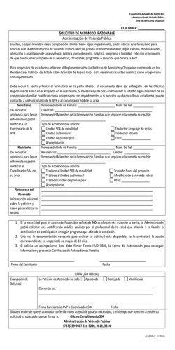 solicitud de acomodo razonable - Administraci&oacute;n de Vivienda P&uacute;blica