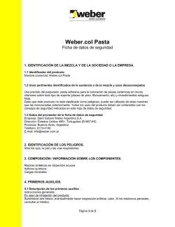 Ficha de seguridad weber.col pasta