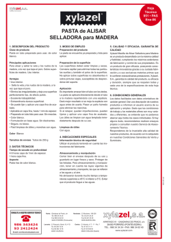 PASTA de ALISAR SELLADORA para MADERA