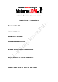 Hoja de Encargo a MotoresJDM.es