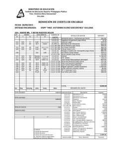 RENDICI&Oacute;N DE CUENTA DE ENCARGO