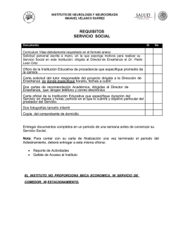 REQUISITOS SERVICIO SOCIAL
