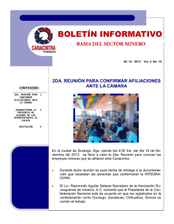 BOLET&Iacute;N INFORMATIVO - Canacintra Torreon