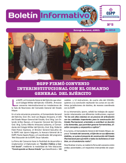 Bolet&iacute;n Informativo - Escuela de Gesti&oacute;n P&uacute;blica Plurinacional