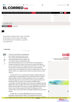 Presentaci&oacute;n del libro "Puro Teatro"