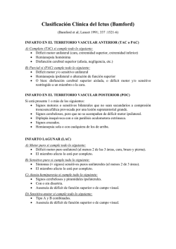 Clasificaci&oacute;n Cl&iacute;nica del Ictus (Bamford)