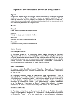 Diplomado en Comunicaci&oacute;n Efectiva en la Organizaci&oacute;n