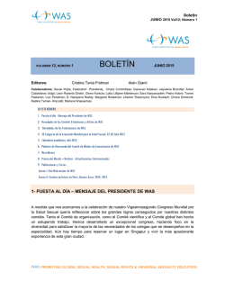 bolet&iacute;n - World Association for Sexual Health