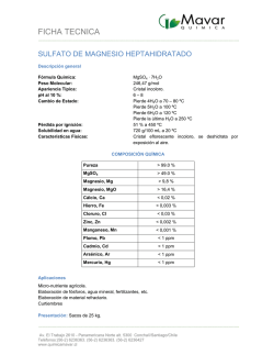 ficha tecnica - Bienvenidos a QUIMICA MAVAR