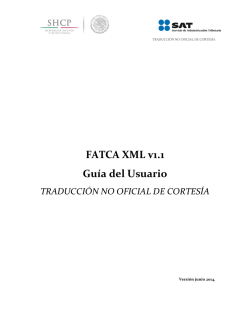 FATCA XML v1.1 Gu&iacute;a del Usuario