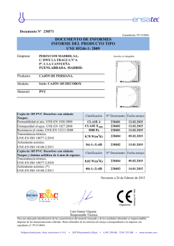 ensayos A-E-V de ventanas