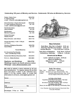 Daily Devotions - St Francis Solano Parish