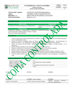 Manual Funciones Asistente Supernumerario(a)