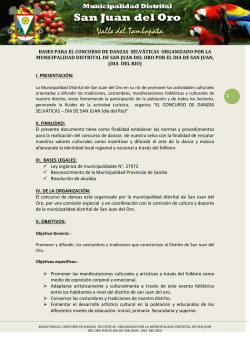 Bases Concurso de Danzas Selv&aacute;ticas
