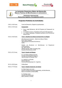 La Inclusi&oacute;n Financiera: Motor del Desarrollo Mejores Pr&aacute;cticas de