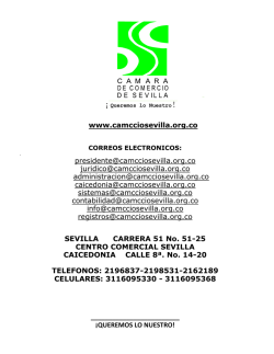 Marzo - C&aacute;mara de Comercio de Sevilla