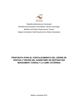 propuesta para el fortalecimiento del cierre de ventas a trav&eacute;s