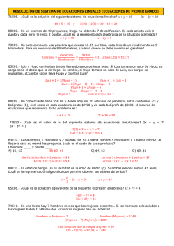 ecuaciones de primer grado